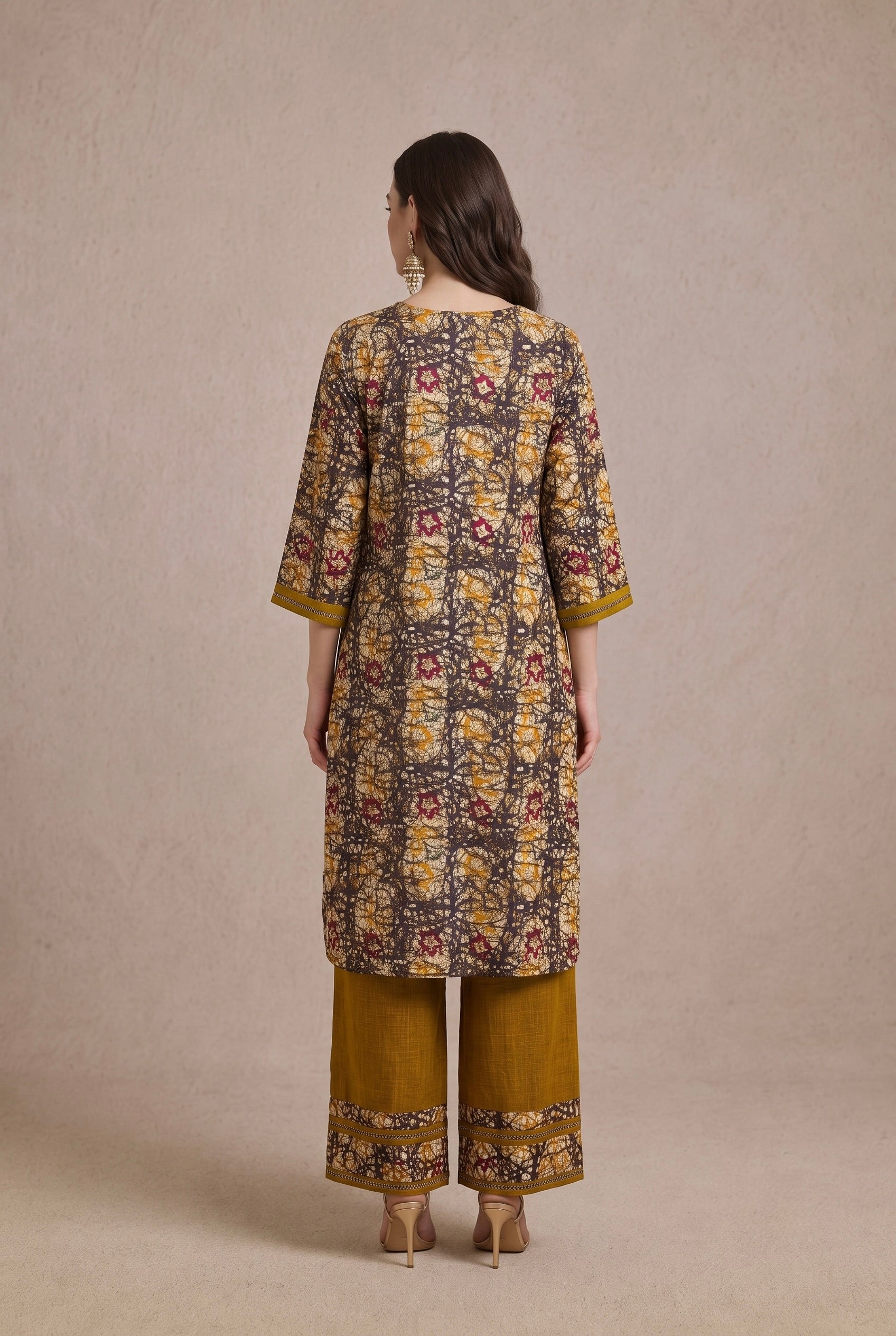 Batik Print Wide Leg Co-Ord