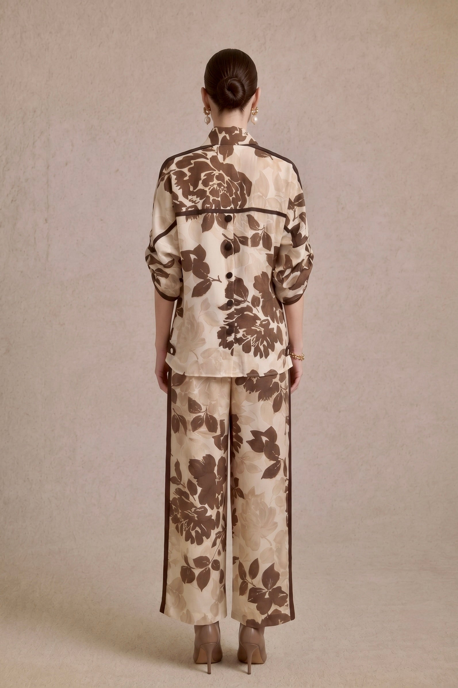 Brown Floral Oversized
