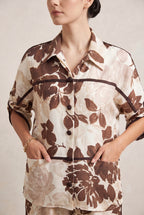 Brown Floral Oversized
