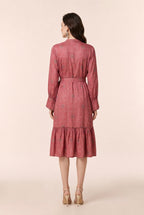 Printed Tie-Belt Ruffled