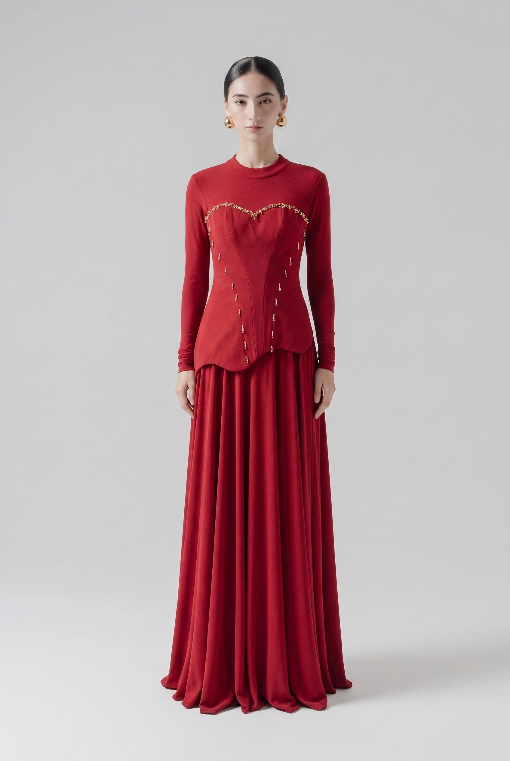 Rubina Beaded Corset Gown