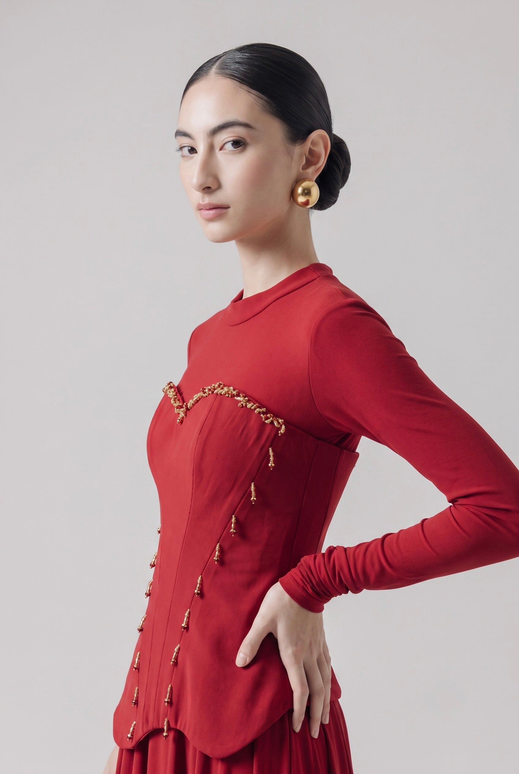 Rubina Beaded Corset Gown