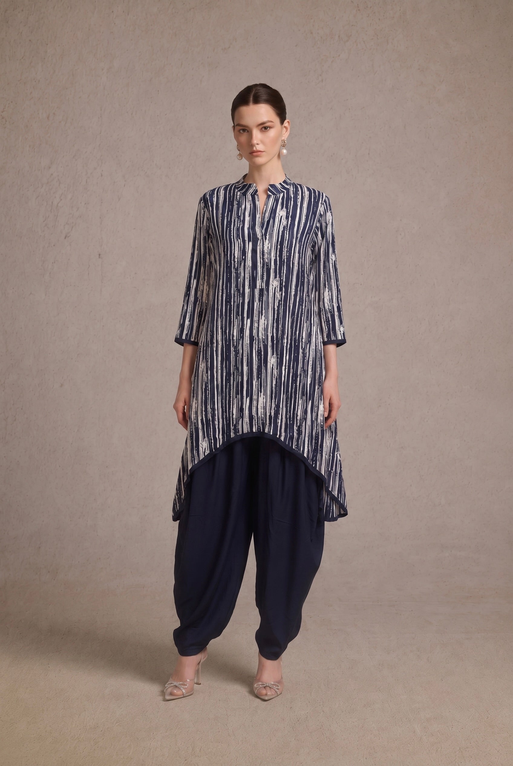 Stripe Print Asymmetric