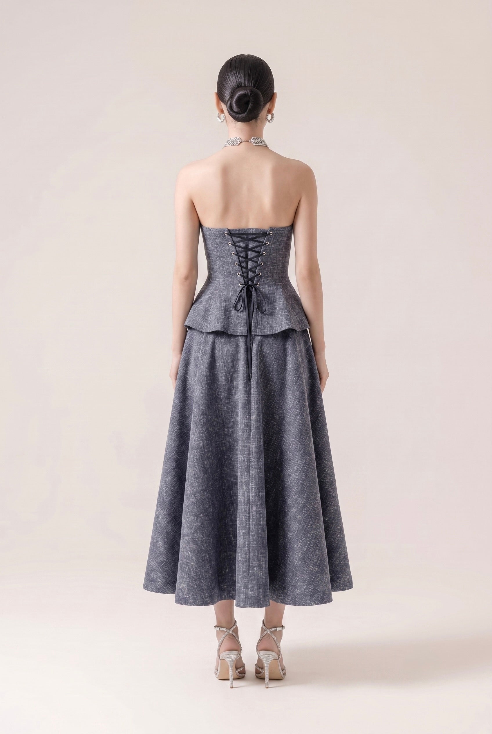 Valeria Peplum Corset Gown