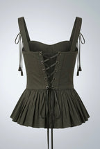 Olive Pintuck Corset