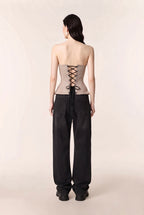 Nude & Noir ribbon lace corset